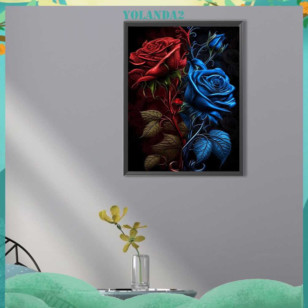 Tranh Đính Đá Kim Cương Toàn Bộ 5D DIY Hình Vẽ Hoa Hồng