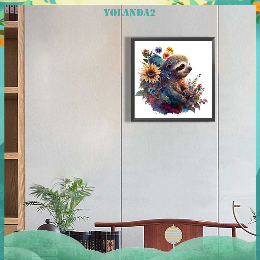 Tranh Đính Đá Kim Cương Toàn Bộ 5D DIY Hình Vẽ Con Lười