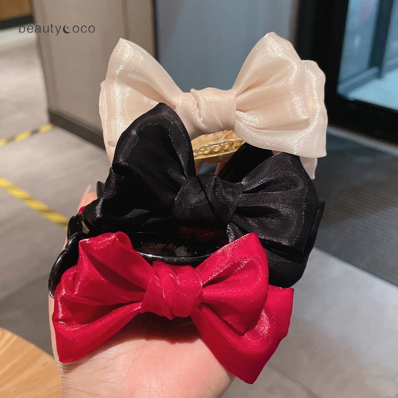 Beautycoco🍊Kẹp Tóc Đính Nơ / Quả Bông Xinh Xắn Thời Trang Cho Nữ