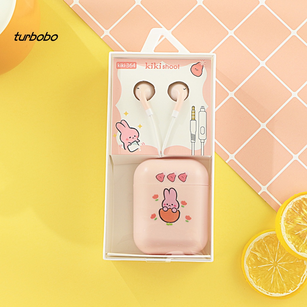 Tai Nghe Nhét Tai Jack 3.5mm Có Micro Âm Thanh Nổi Họa Tiết Hoạt Hình Dễ Thương Cho Bé