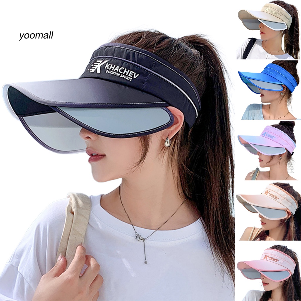 Mũ Vành Rộng Hở Chóp Có Khóa Điều Chỉnh Được Thêu Chữ Thời Trang Mùa Hè