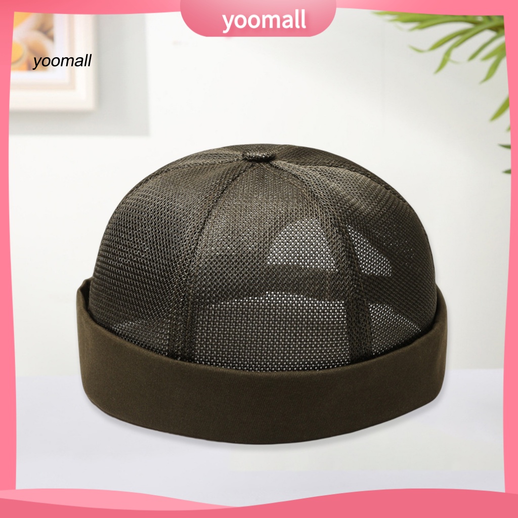Yo / Mũ Lưỡi Trai Phối Lưới Rỗng Thoáng Khí Màu Trơn Trang Trí Lỗ Đuôi Ngựa Hip Hop Unisex
