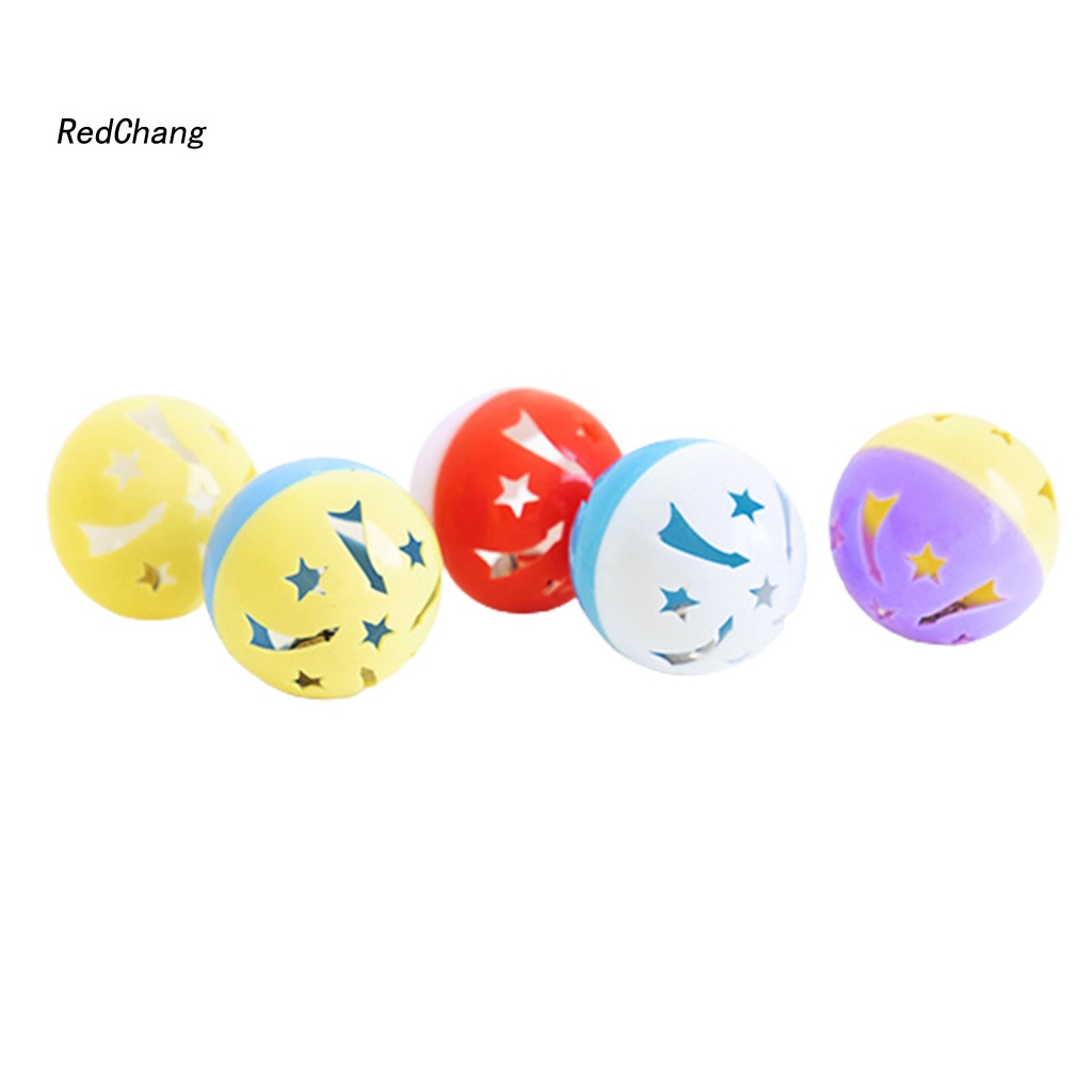 Set 5 Chuông Đồ Chơi Bằng Nhựa Chống Mòn Có Thể Tái Sử Dụng Cho Mèo Cưng