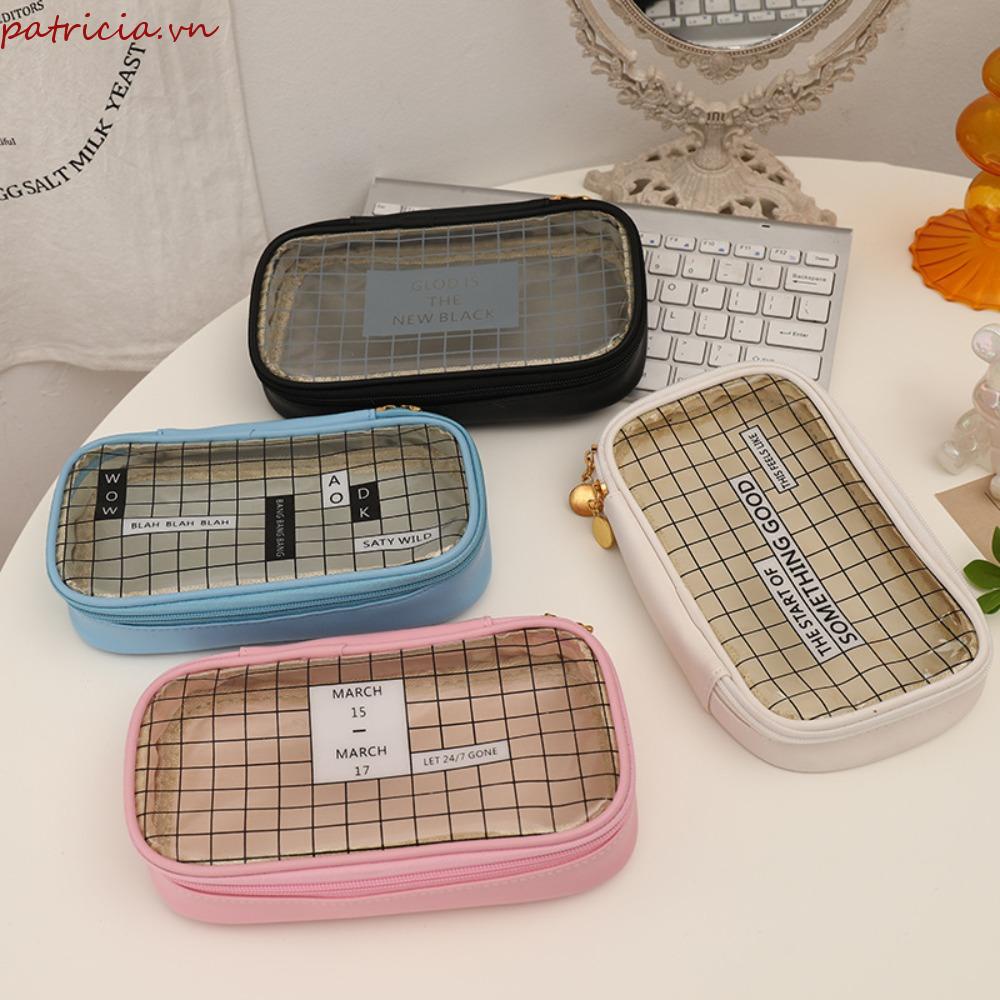 Túi Đựng Bút Họa Tiết Kẻ Sọc Phong Cách Hàn Quốc Chất Lượng Cao Mới