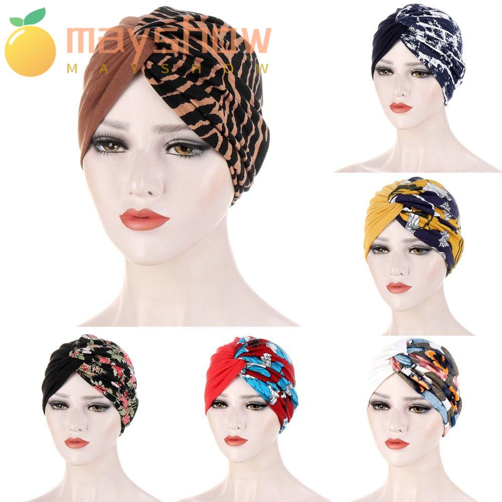 Mũ Turban In Hoa Phong Cách Banadan Thời Trang