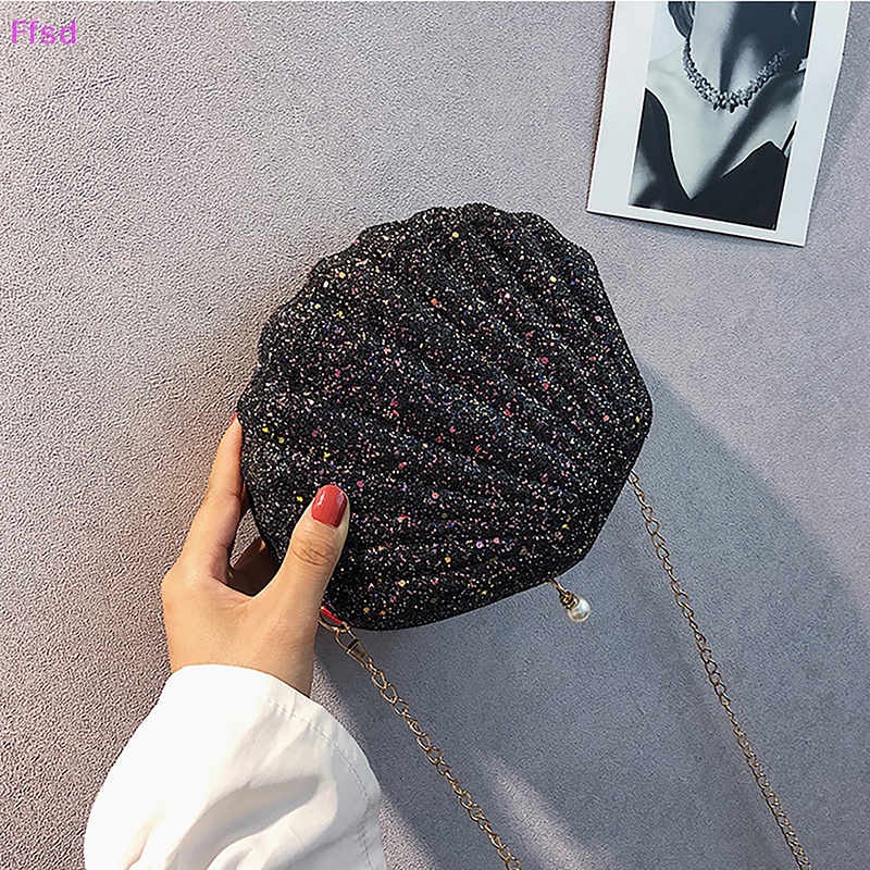 {Ffsd} Túi Đeo Chéo Mini Đính Kim Sa Ngọc Trai Lấp Lánh Thời Trang Dự Tiệc Cho Nữ * Bán Chạy