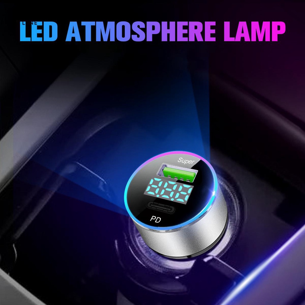 Tẩu Sạc Nhanh Hai Cổng USB 3.0 20W Hiển Thị LED Cho Điện Thoại SHOPCYC3374