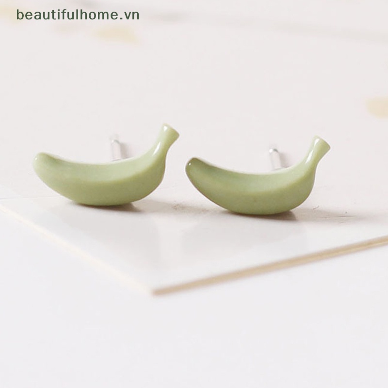 1 Đôi Bông Tai Hình Trái Cây Bằng Gốm Nhỏ Xinh Thời Trang Cho Nữ