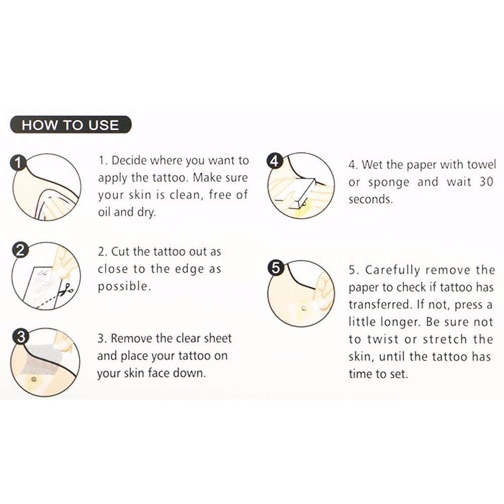 1 Hình Xăm Dán Tạm Thời Ánh Kim Chống Nước Có Thể Tháo Rời