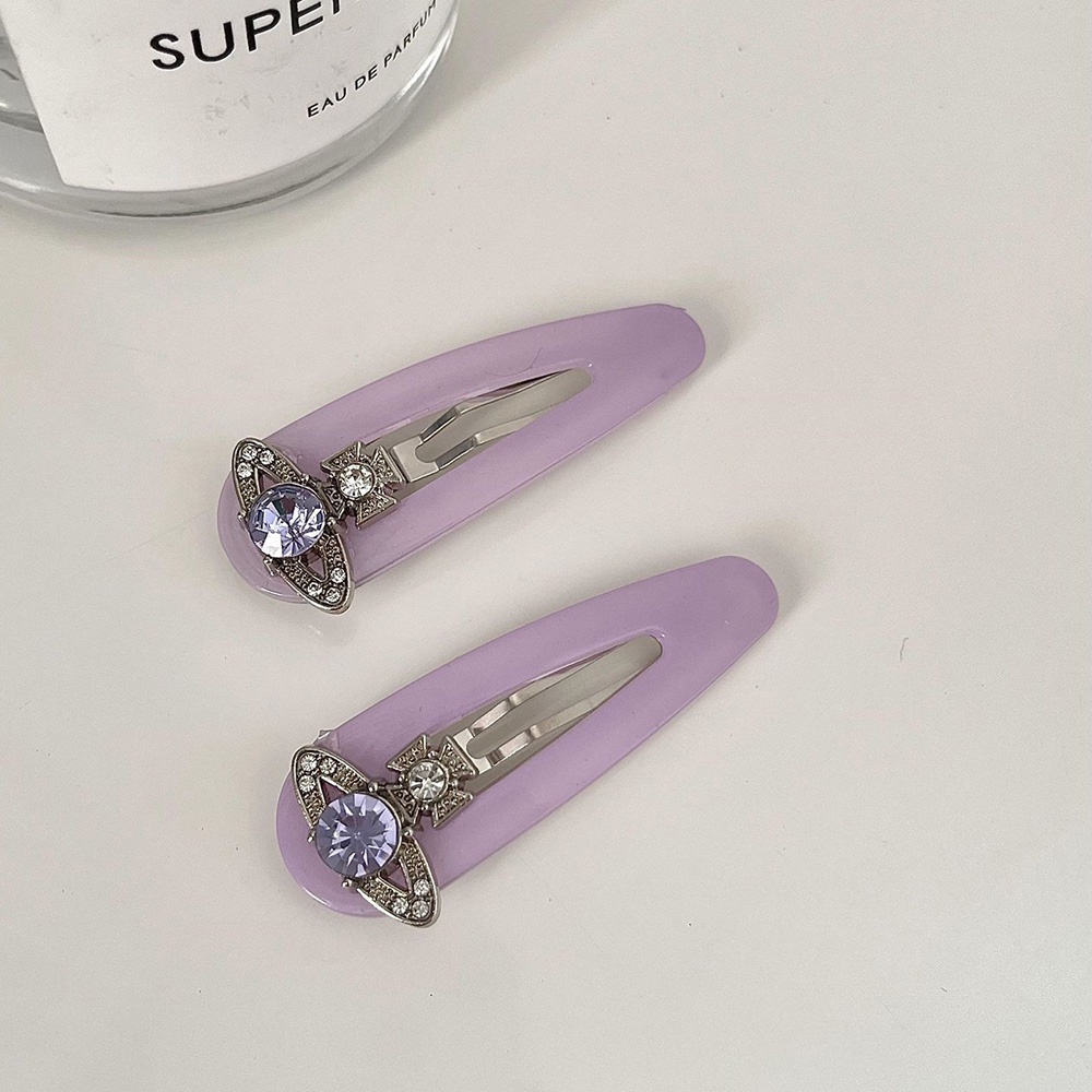 Kẹp Tóc Mini Hình Kim Cương Màu Hồng Ngọt Ngào Thời Trang Cho Nữ