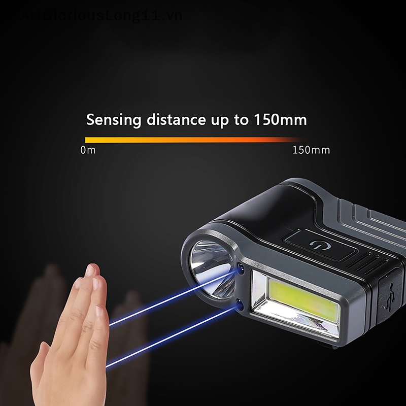 Đèn Led COB Cảm Ứng Nhiều Màu Sắc Gắn Mũ Lưỡi Trai Câu Cá Ban Đêm