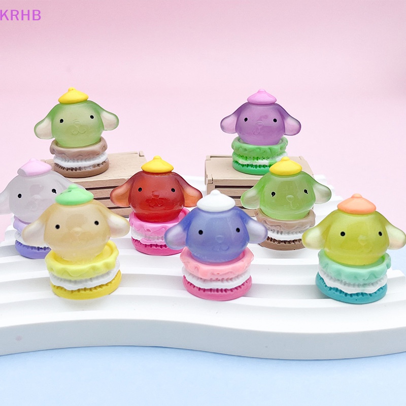 Set 5 Phụ Kiện Trang Trí Ốp Điện Thoại Hình Chú Chó Cinnamon 3D Phát Quang Độc Đáo Mới