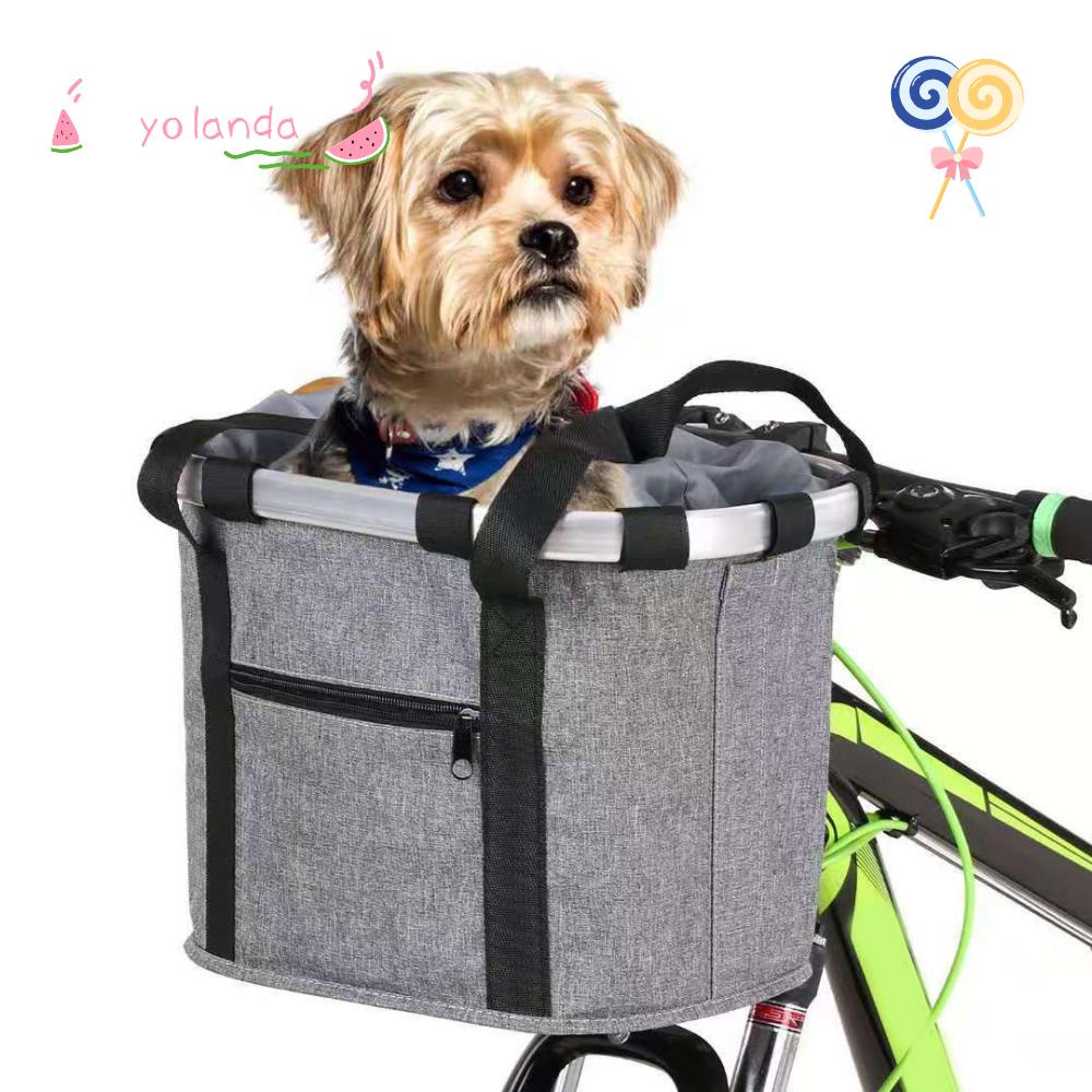 Giỏ Đựng Đồ Bằng Hợp Kim Nhôm Có Thể Gấp Gọn Gắn Phía Trước Xe Đạp