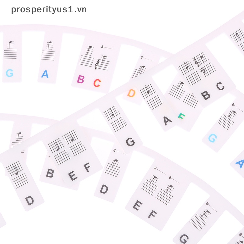 [prosperityus1] Miếng Dán Phím Đàn Piano Bằng Silicon Tháo Rời Được Dành Cho Bắt Đầu