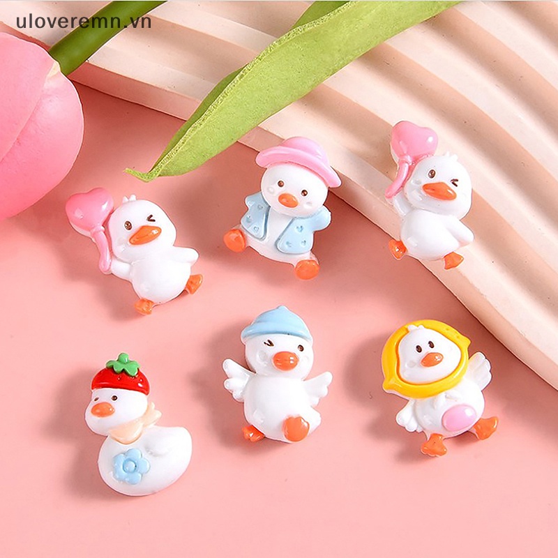 Set 10 Phụ Kiện Kẹp Tóc Hình Chú Vịt Nhỏ Dễ Thương Diy