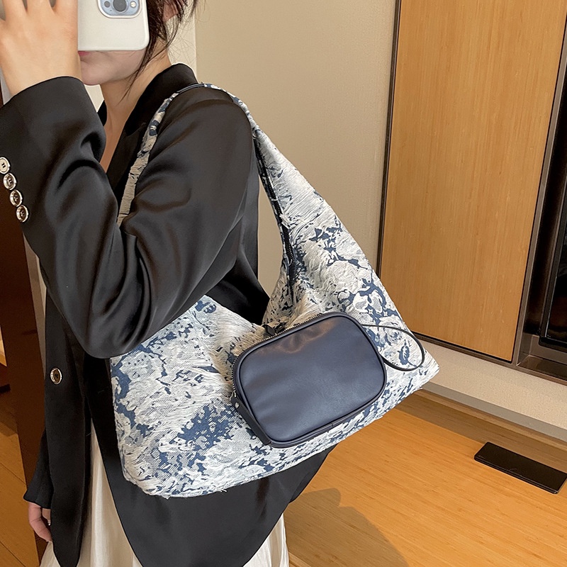 Túi Xách denim Sức Chứa Lớn Họa Tiết Bông Tuyết Thời Trang Cho Nữ#Túi tote Cao Cấp Kiểu Dáng Đơn Giản Hợp Thời Trang 039