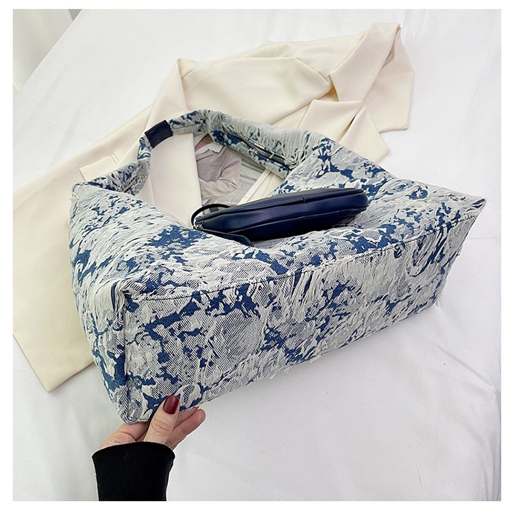 Túi Xách denim Sức Chứa Lớn Họa Tiết Bông Tuyết Thời Trang Cho Nữ#Túi tote Cao Cấp Kiểu Dáng Đơn Giản Hợp Thời Trang 039