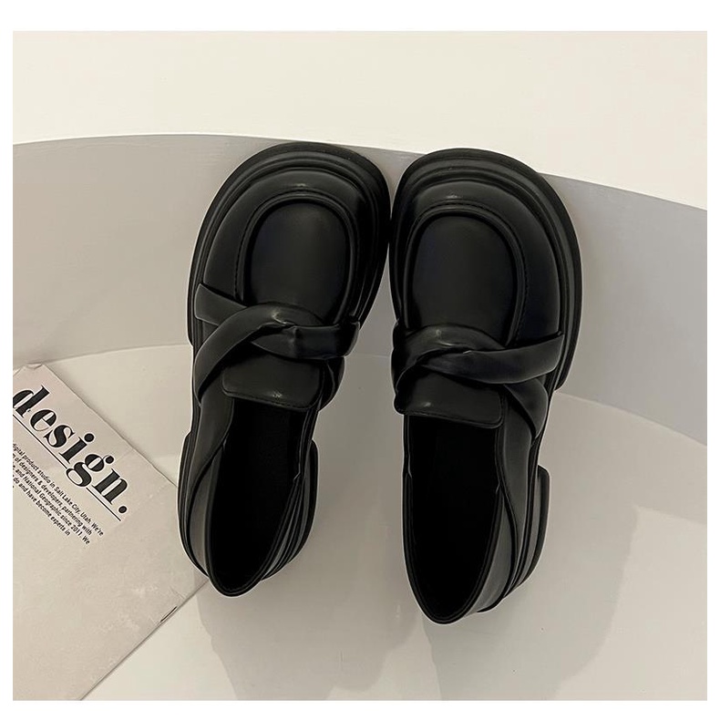 Giày Da Đế Dày Thời Trang Dành Cho Nữ