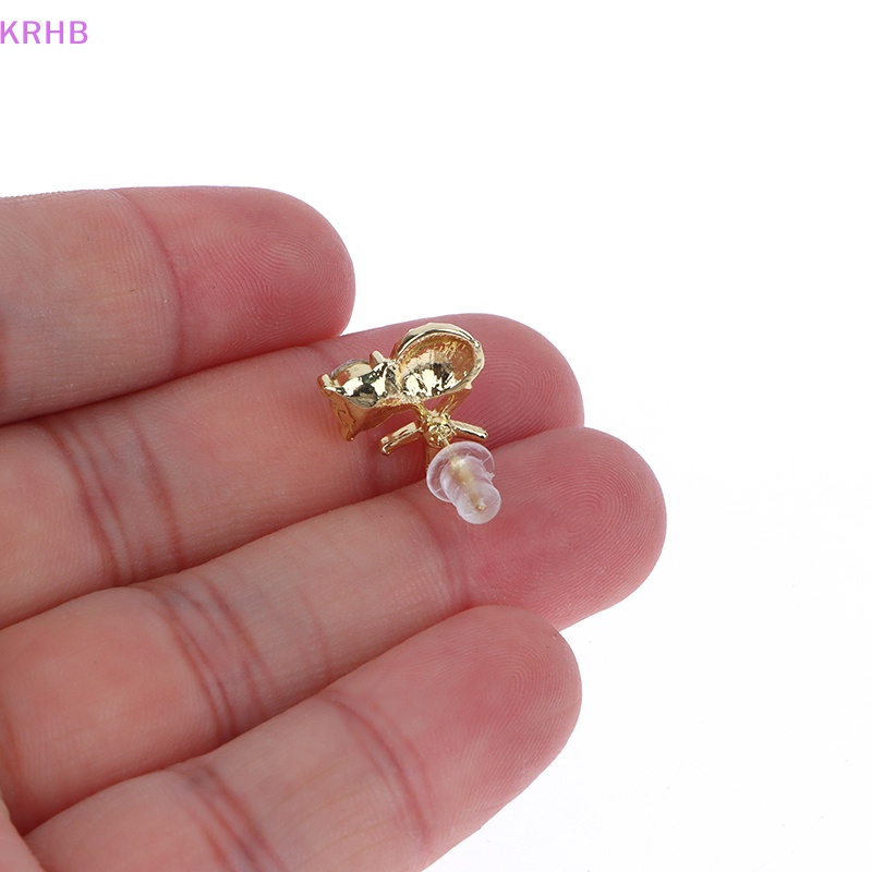 1 Đôi Khuyên Tai Nữ Hình Sao Biển Đính Ngọc Trai Xinh Xắn Mới