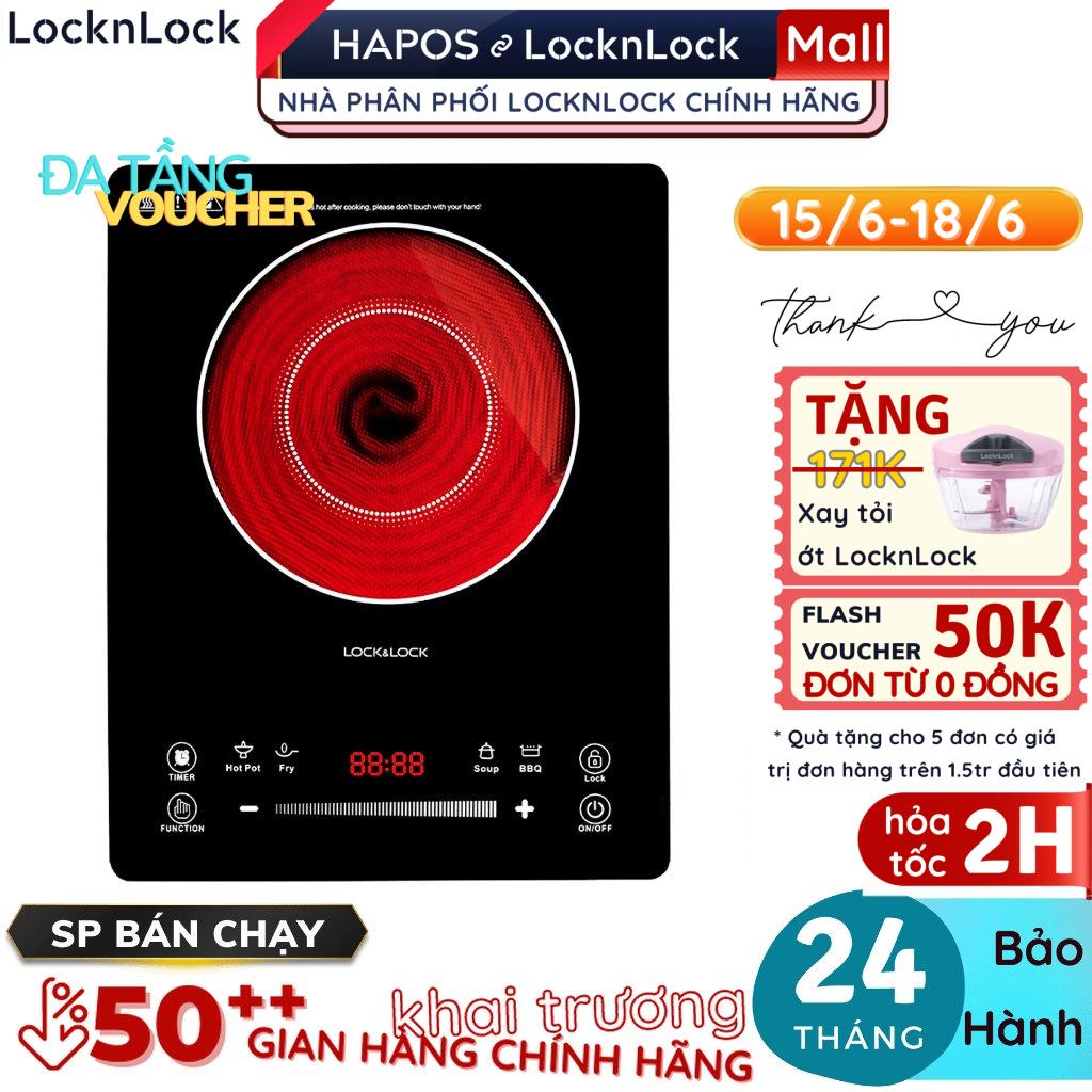 Bếp hồng ngoại LocknLock Infrared Cooker, 220-240V, 50/60Hz, 2000W - Màu đen EJI421 - HAPOS