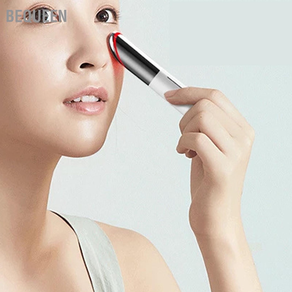 Bequeen Điện Làm Nóng Mắt Môi Massage Cây Đũa Phép Rung Loại Bỏ Nếp Nhăn Nâng Cơ Mặt Máy Mát Xa Bút