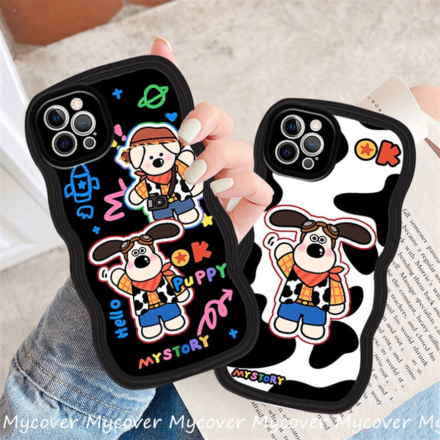 Ốp Điện Thoại Silicon Mềm Họa Tiết Chú Cún Hoạt Hình Cho iPhone 11 13 12 14 Pro Max X XR Xs Max 6 7 8 Plus