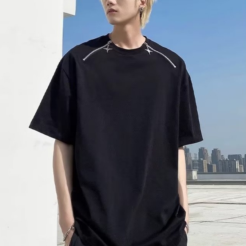 Áo Thun Cotton Nguyên Chất 230g Phong Cách Mỹ Thời Trang Mùa Hè Cho Nam Giới # 7