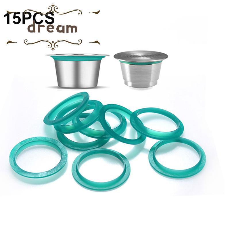 【DREAMLIFE】Cap 20mm Coffee Capsule Reusable Silicone 15pcs Replacement Compatible