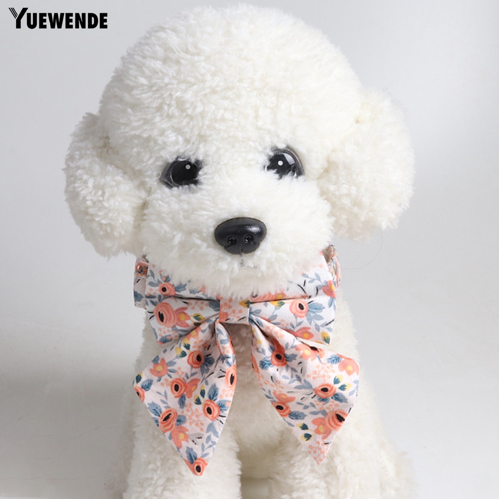 Vòng Cổ Thắt Nơ In Hoa Dễ Thương Cho Thú Cưng