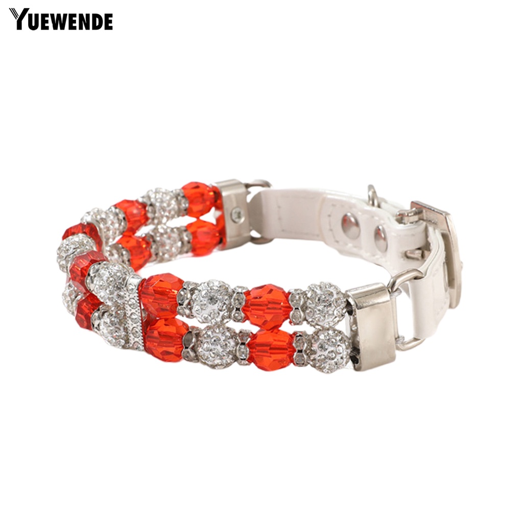 Vòng Cổ Đính Hạt 2 Hàng Màu Sắc Dành Cho Thú Cưng Cỡ Nhỏ / Vừa / Nhỏ