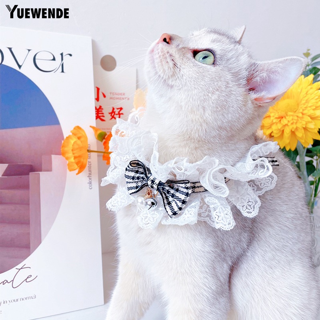 Yq.e Khăn Choàng Cổ Viền Ren Thoáng Khí Nhiều Màu Sắc Cho Thú Cưng