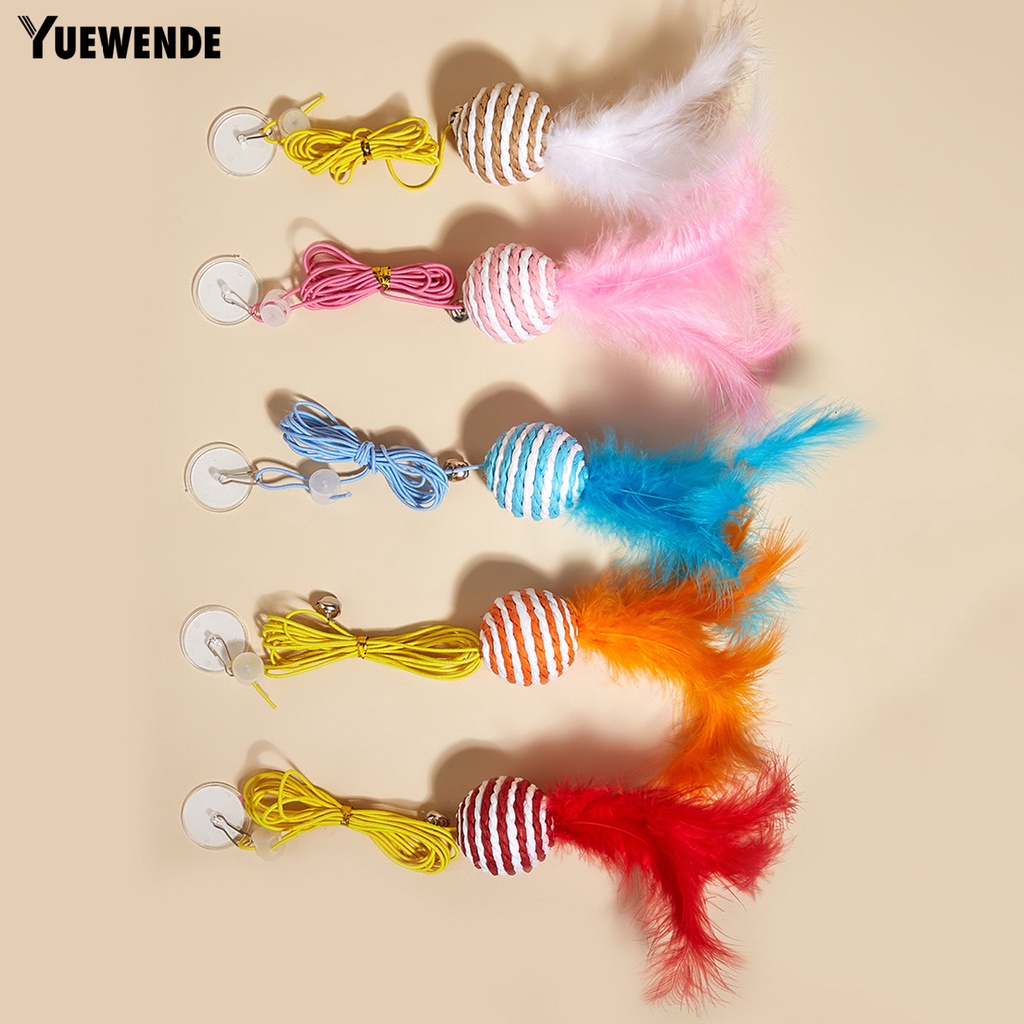 Yq.e Đồ Chơi Dây Lông Vũ Treo Cửa Độ Co Giãn Cao Trang Trí Cho Mèo Cưng