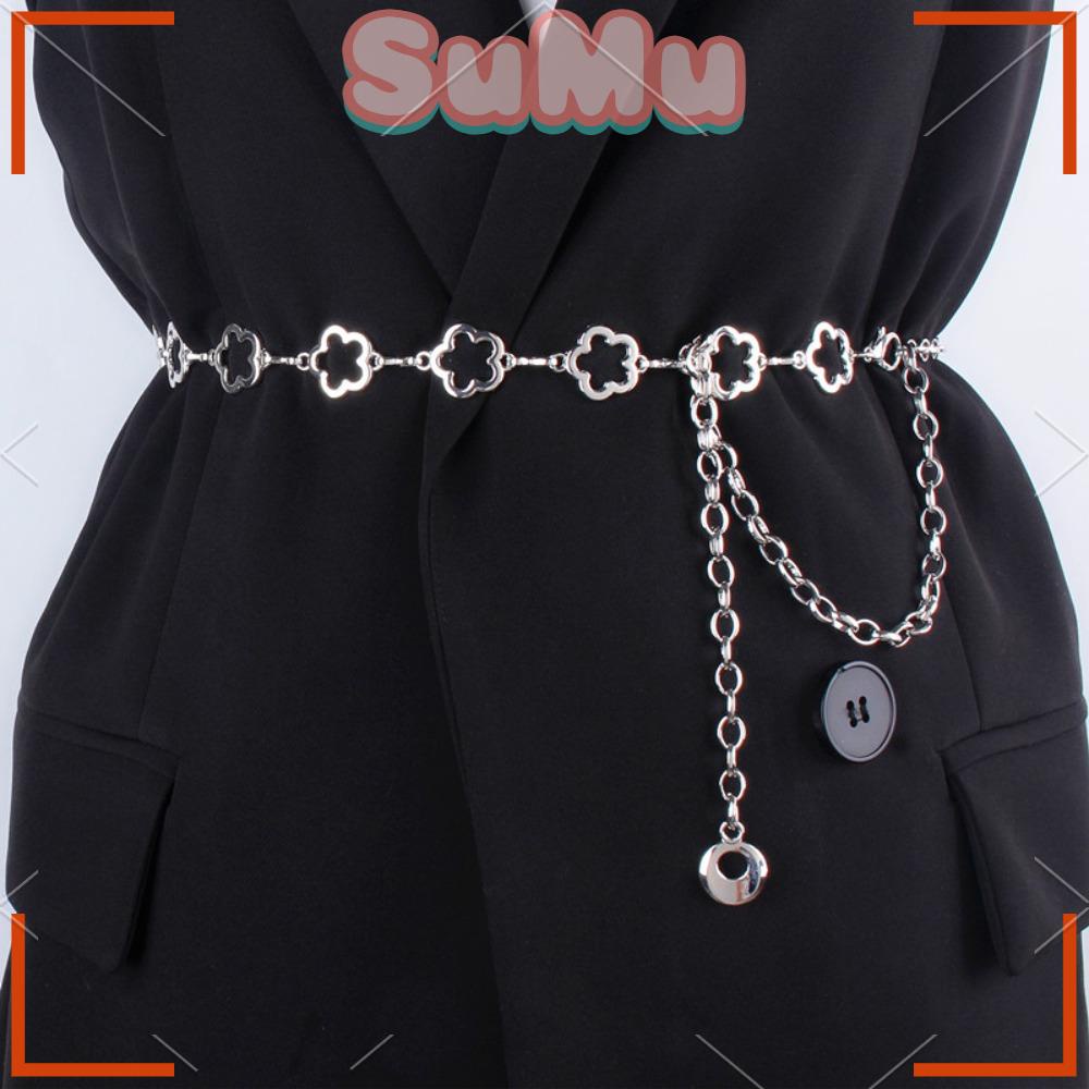 SUMU Thắt Lưng Dây Xích Kim Loại Thời Trang Cho Nữ