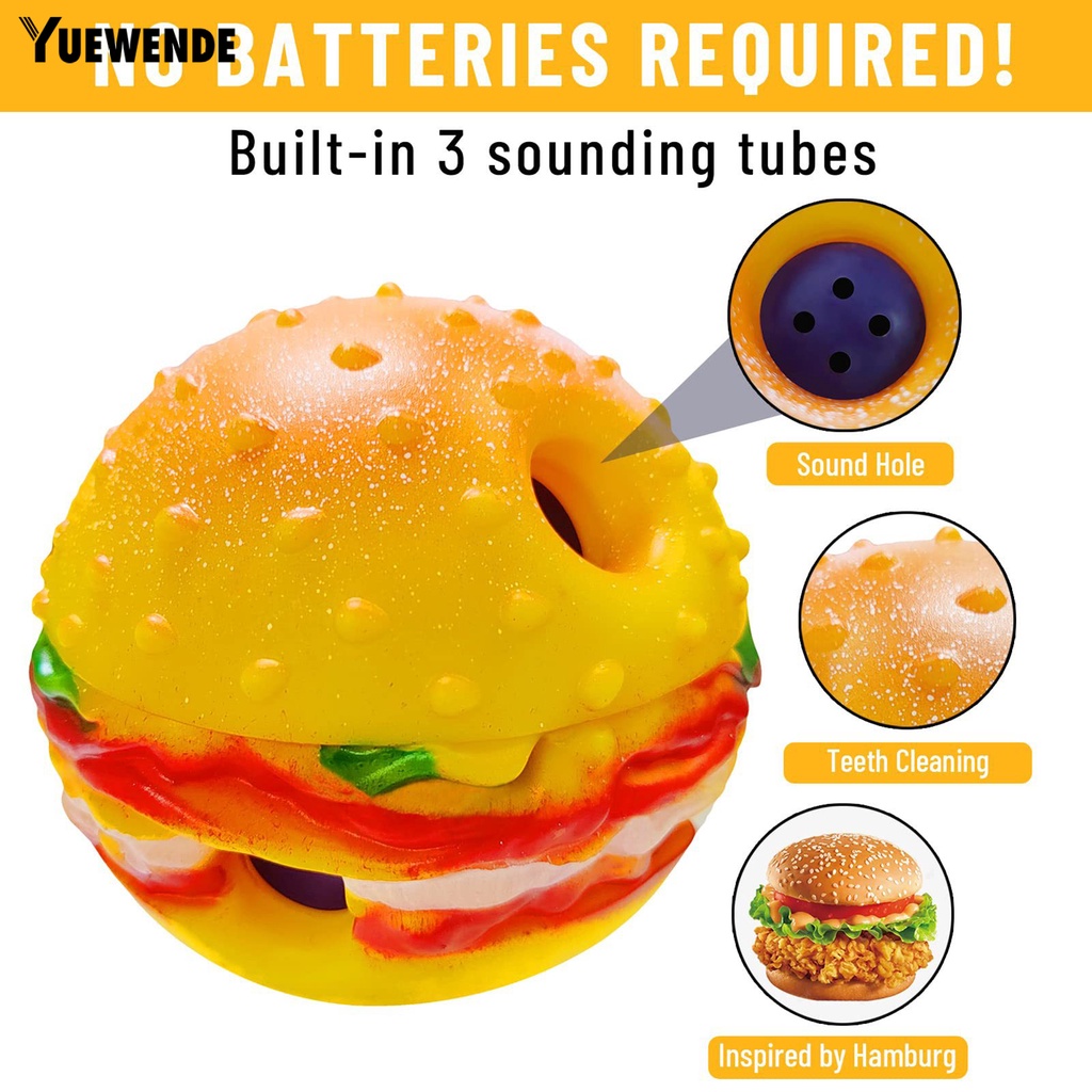 Quả Bóng Đồ Chơi Hình Bánh Burger Phát Ra Âm Thanh Vui Nhộn Cho Thú Cưng