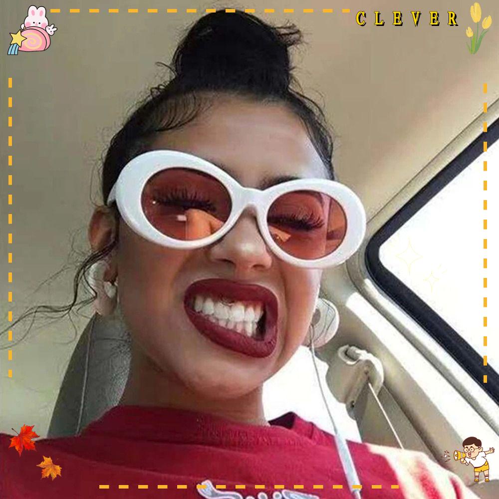 Kính Mát Hình Oval Gọng Nhỏ Nhiều Màu Sắc Chống Tia UV400 Phong Cách Cổ Điển Thời Trang Cho Nữ