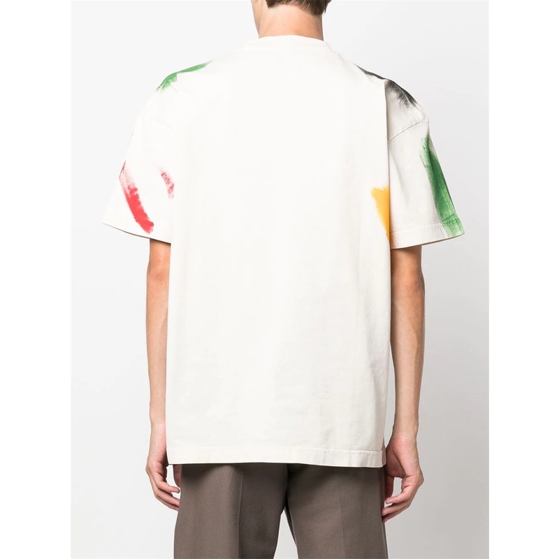 Áo Thun Ngắn Tay Dáng Rộng In Chữ Palm Angels- Phong Cách retro Mỹ Thời Trang