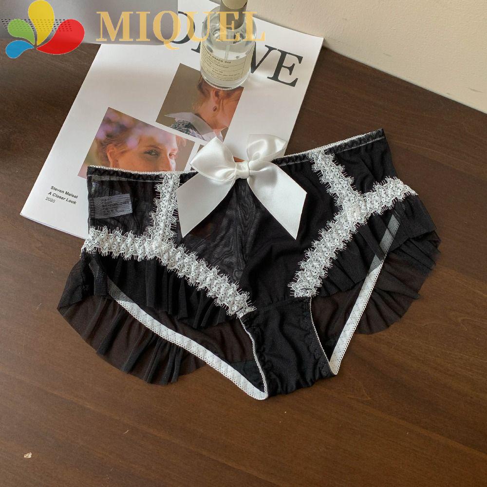 Quần Lót Lưới Xuyên Thấu Thắt Nơ Eo Thấp Đơn Giản Đáng Yêu Thời Trang Mùa Hè