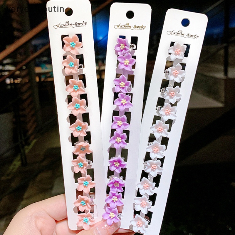 Set 10 Kẹp Tóc Hình Bông Hoa Dễ Thương
