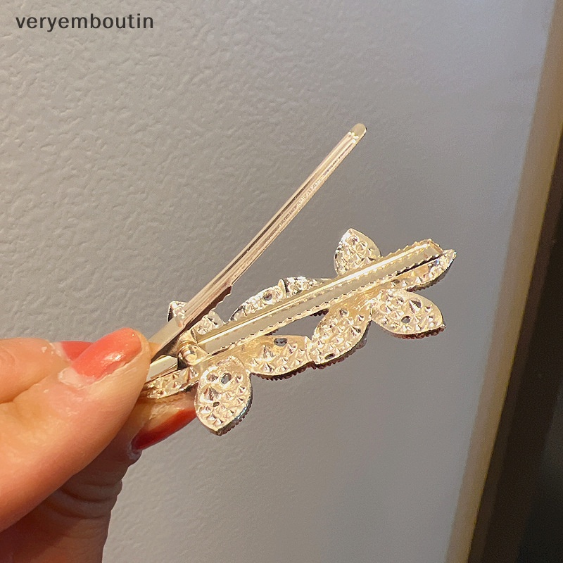 Kẹp Tóc Hình Hoa Và Bướm Đính Ngọc Trai Nhân Tạo Thời Trang Cho Nữ