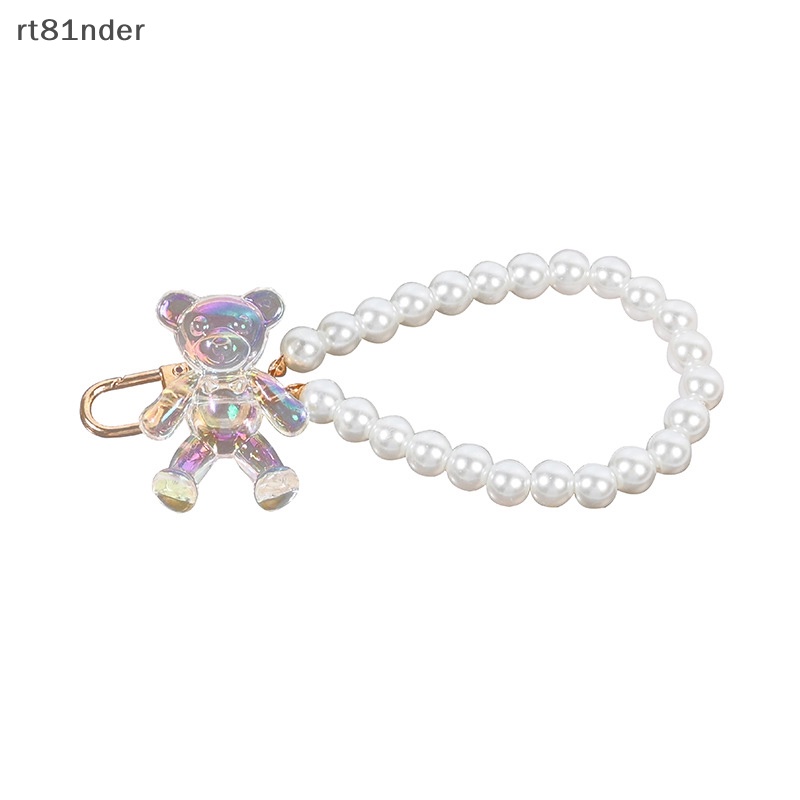 Rt Ốp Điện Thoại Trong Suốt Đính Hạt Pha Lê Hình Gấu Có Móc Khóa