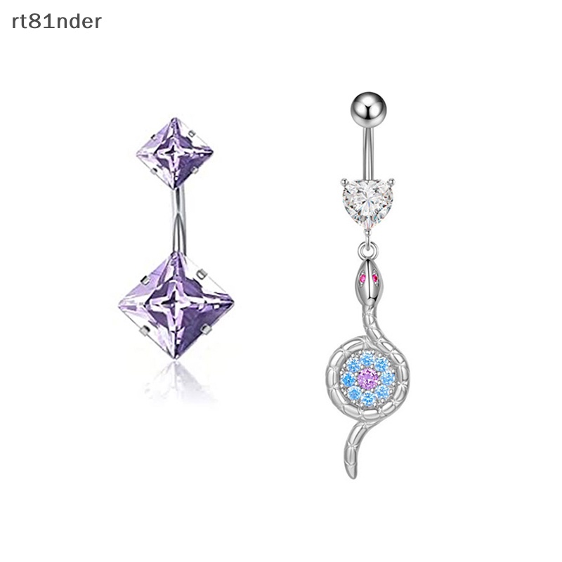 Rt Khuyên Rốn Bằng Thép Không Gỉ Dát Đá Zircon Quà Tặng Trang Sức Cho Phụ Nữ n