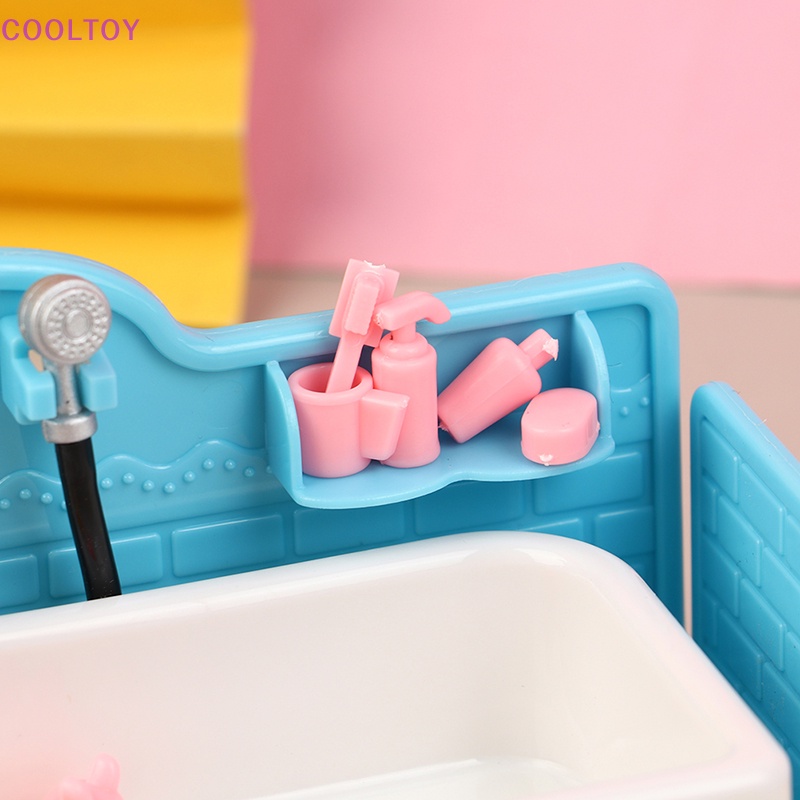 1 Bộ Mô Hình Bồn Cầu Mini Trang Trí Nhà Búp Bê