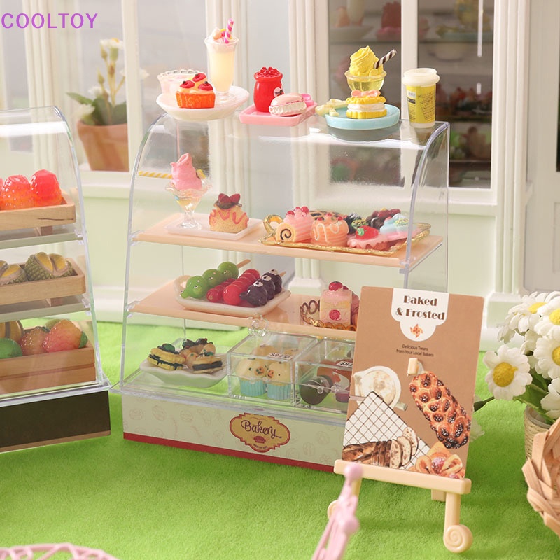 Tủ Trưng Bày Bánh Kem Nhỏ Xinh Trang Trí Nhà Búp Bê 1: 12