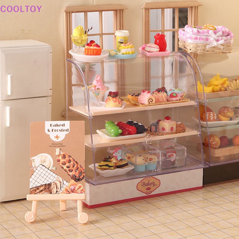 Tủ Trưng Bày Bánh Kem Nhỏ Xinh Trang Trí Nhà Búp Bê 1: 12