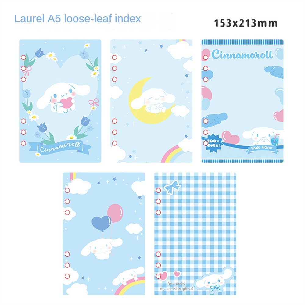 Sanrio A5 A6 Separator A6 Loose-leaf Index Creative Honeycomb Cactus Separator Page Phân Loại Bìa Cứng Bảng Chỉ Mục Bronzing -top3C01