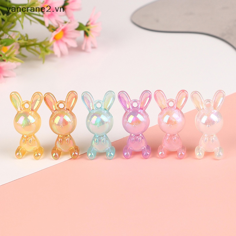 1 Mặt Vòng cổ / Móc Khóa / Vòng Tay Hình Thỏ Nhiều Màu DIY yancrane2.vn