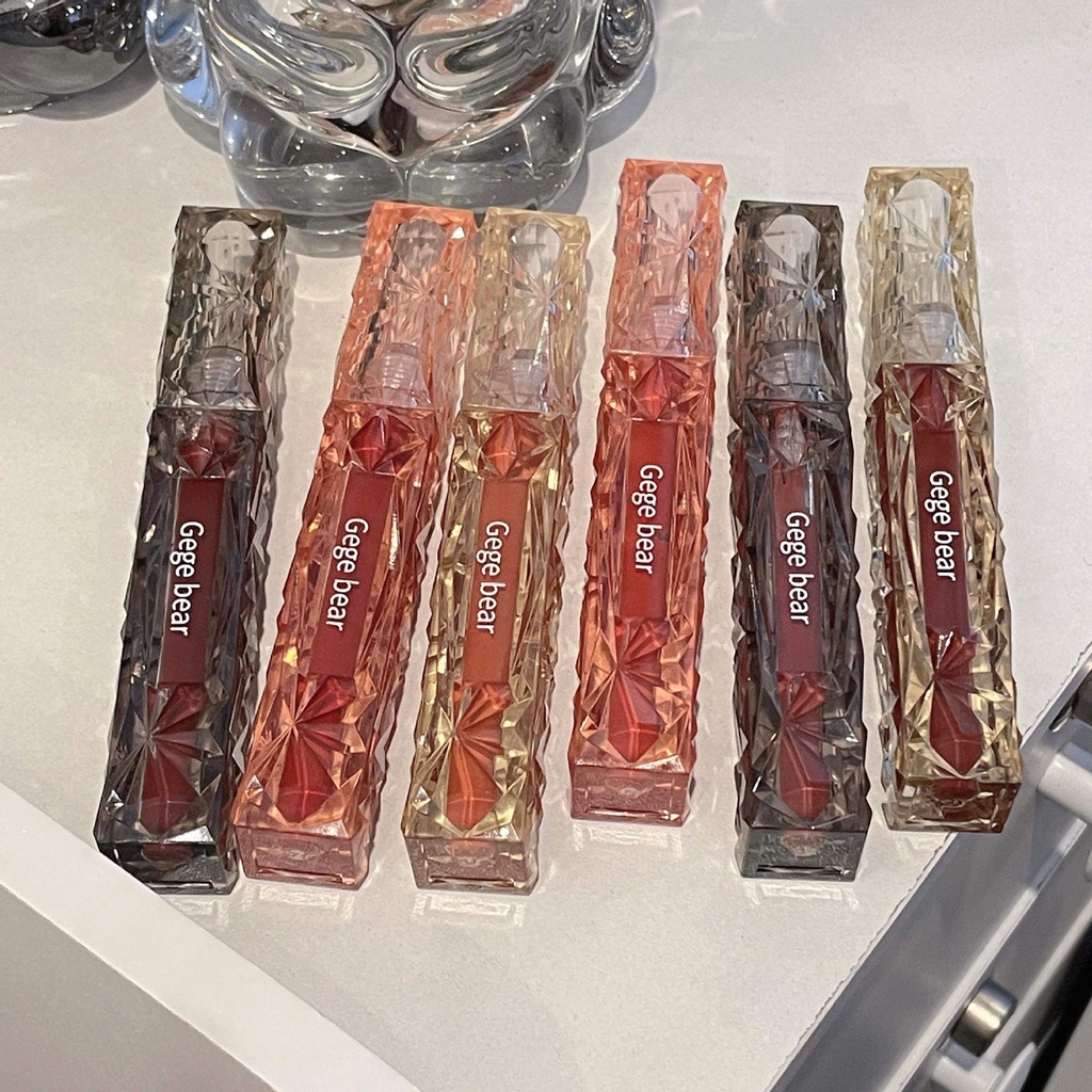 Son GEGE BEAR Vỏ Hiệu Ứng Pha Lê Kim Cương Son Bóng Làm Căng Mọng Môi