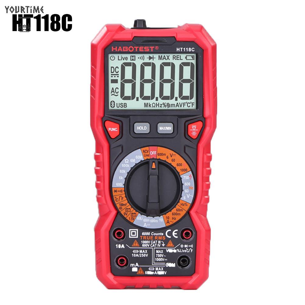 Vôn Kế DC AC Màn Hình LCD 2.7 Inch Với Chức Năng Đo NCV