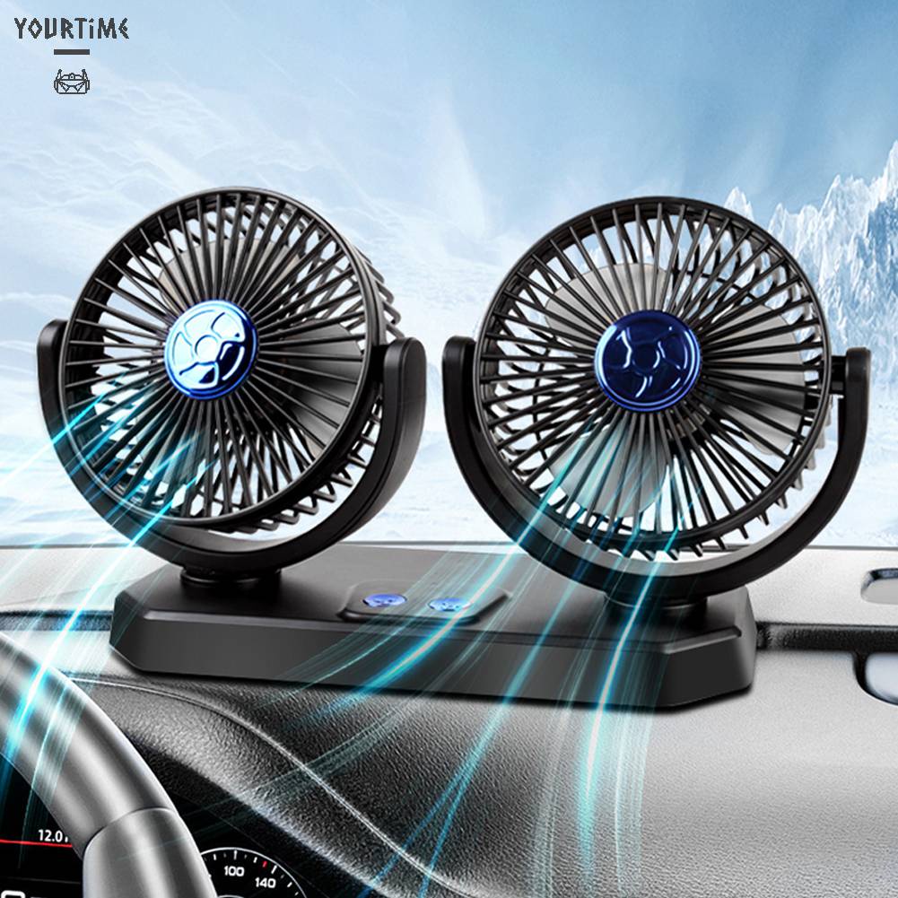 Quạt Thông Gió Tự Động Hai Đầu 3 Bánh Răng 12 / 24V Dành Cho Gia Đình