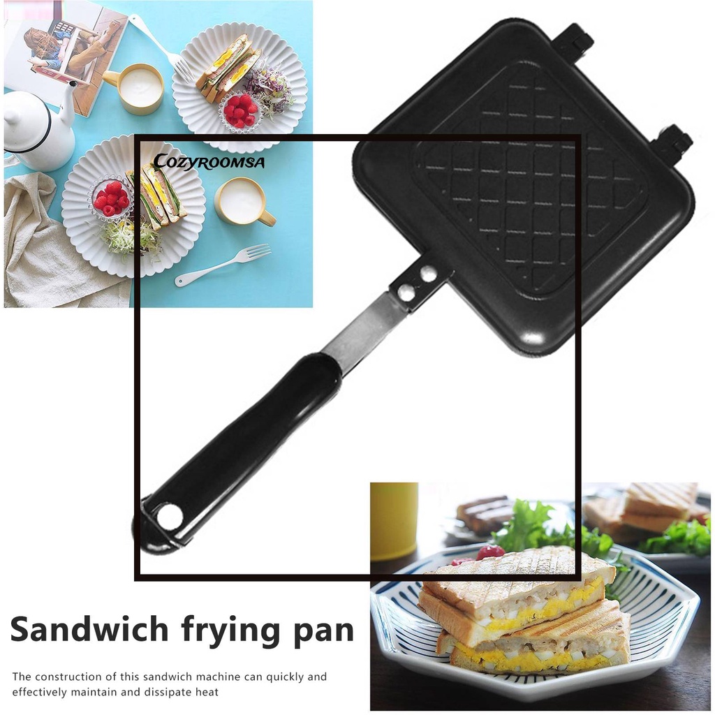 Chảo Nướng Hai Mặt Bằng Hợp Kim Nhôm Chống Dính Tiện Dụng Cho Nhà Bếp